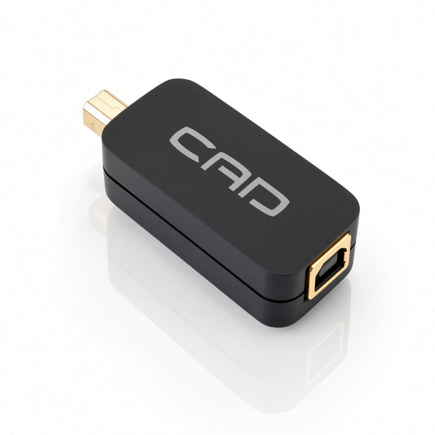 Computer Audio Design CAD USB Filter with male and female USB-B connectors