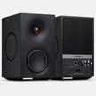 Cambridge Audio L/R M black active speakers, front drivers and rear input panel