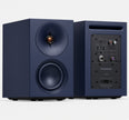 Cambridge Audio L/R S blue active speakers, front drivers and rear input panel