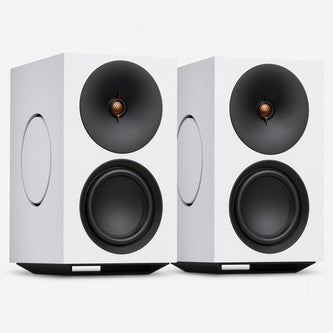 Cambridge Audio L/R X white active speakers, front pair with side passive radiators