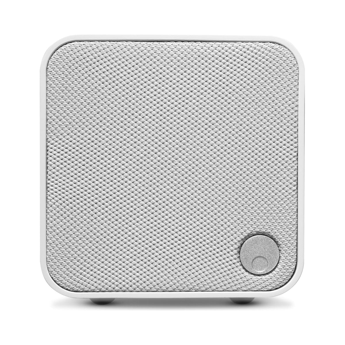 Cambridge Audio MSX10 passive speaker in white, front view with fabric grille