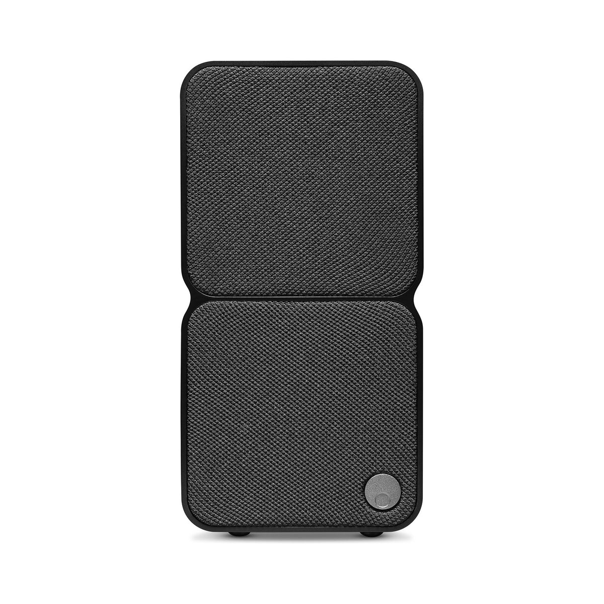 Cambridge Audio MSX20 passive speaker in black, front view with dual fabric grilles