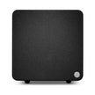 Cambridge Audio MSX Sub 200 powered subwoofer front, black fabric grille and logo