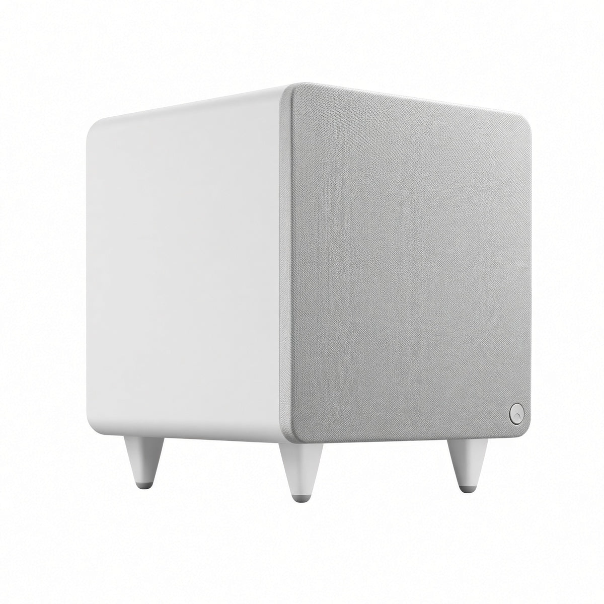 Cambridge Audio MSX Sub 300 powered subwoofer in white, fabric grille and logo