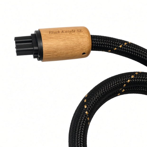 Close-up of GEKKO Black Knight SE power cable IEC connectors