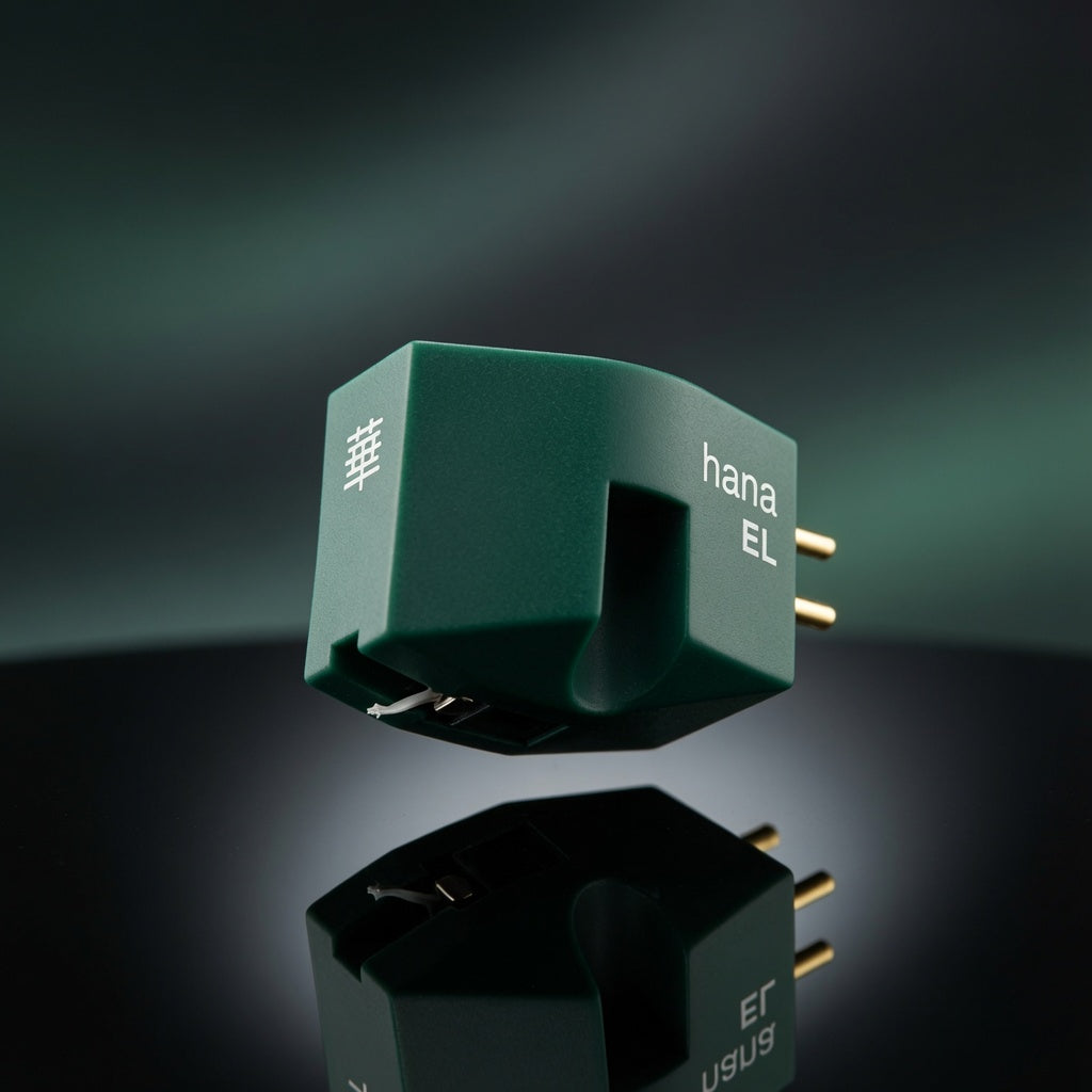 Hana EL low output moving coil phono cartridge moss green body synthetic elliptical stylus