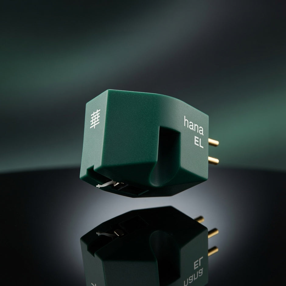 Hana EL low output moving coil phono cartridge moss green body synthetic elliptical stylus