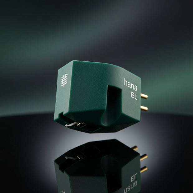 Hana EL low output moving coil phono cartridge moss green body synthetic elliptical stylus