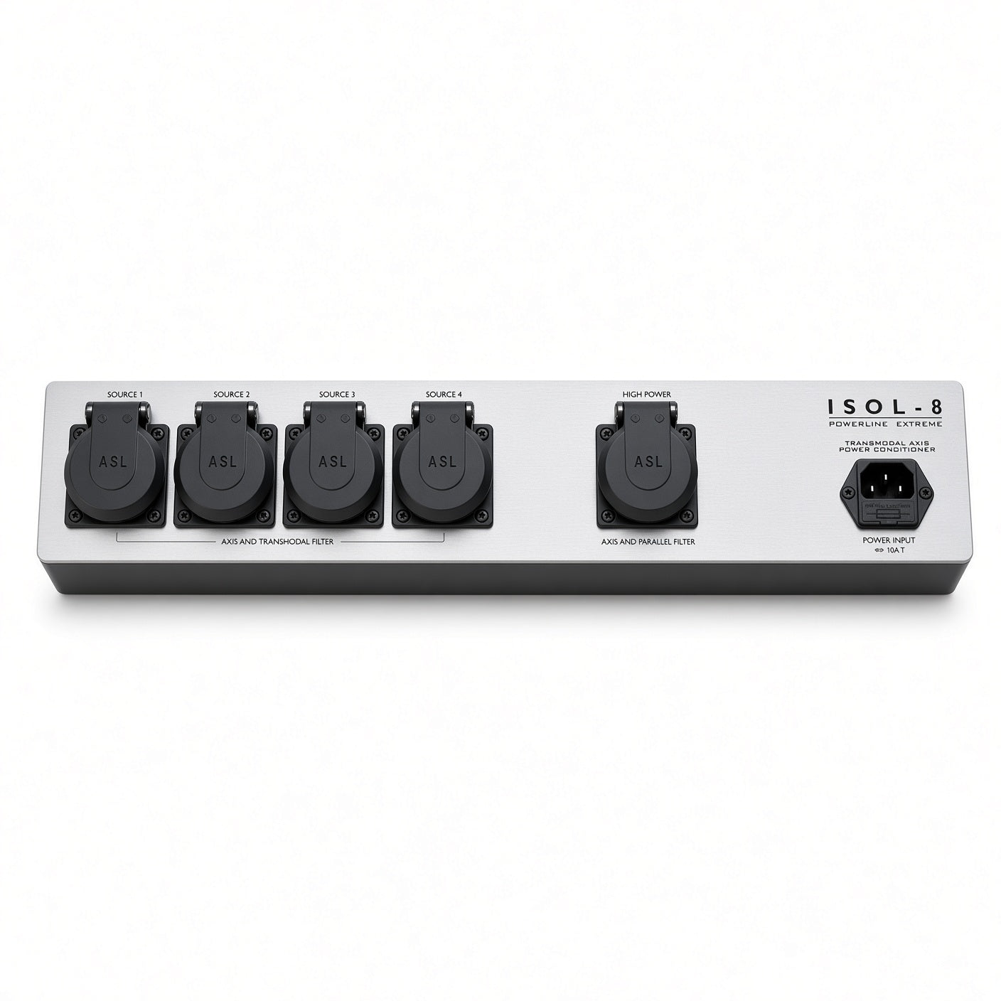 ISOL-8 PowerLine Extreme 5-outlet power conditioner with Transmodal filtering