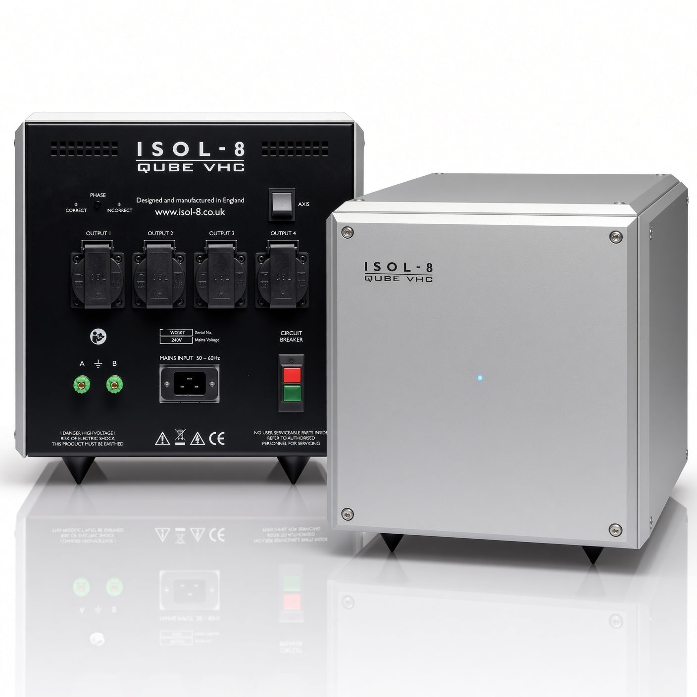 ISOL-8 Qube VHC high-current power conditioner in cube aluminium chassis