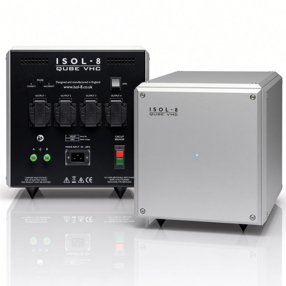 ISOL-8 Qube VHC high-current power conditioner in cube aluminium chassis