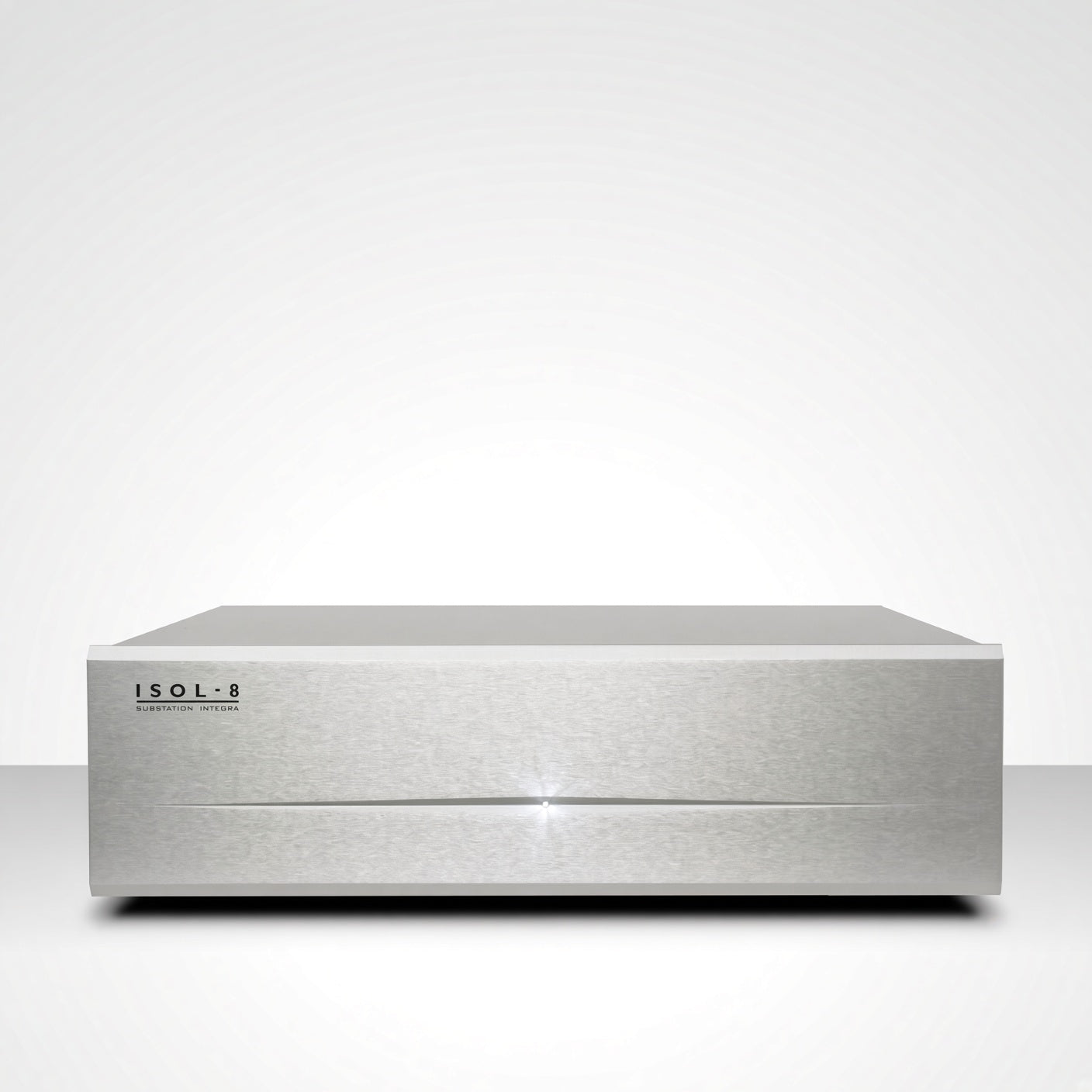 Front view of ISOL-8 SubStation Integra SE mains conditioner