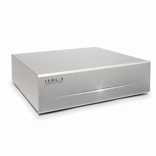 Angled view of ISOL-8 SubStation Integra SE high-performance power conditioner