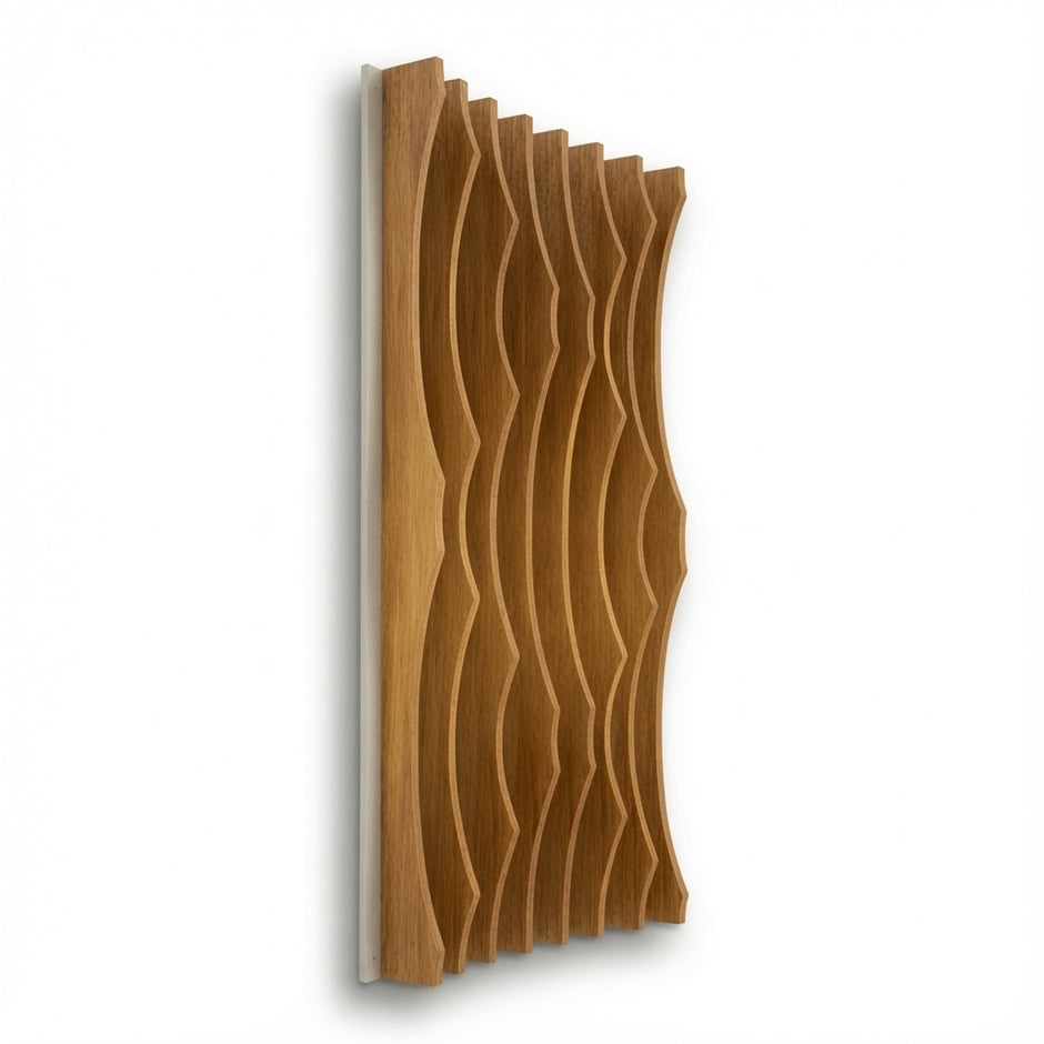 Side profile of Mukava DV-80 diffuser highlighting peak and valley design