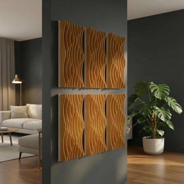 Mukava DV-80 acoustic diffuser mounted on wall in listening room