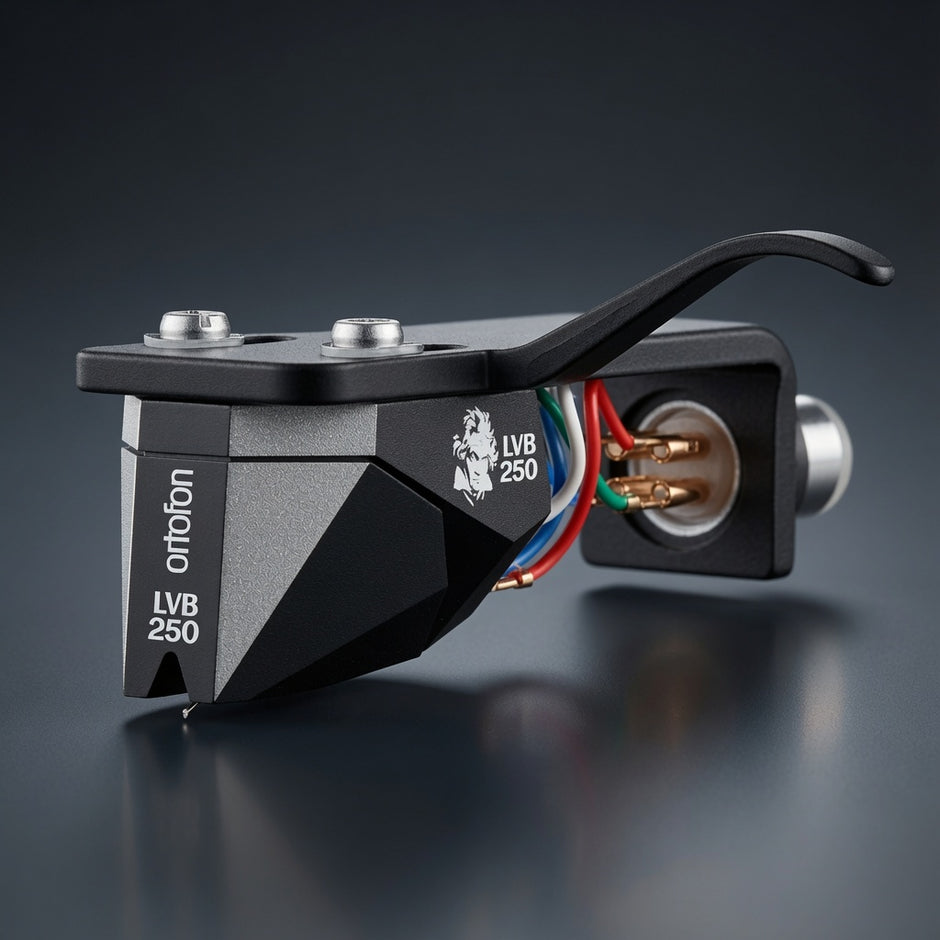 Ortofon 2M Black LVB 250 Premounted moving magnet phono cartridge with nude Shibata stylus and boron cantilever