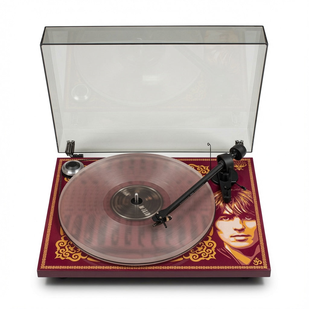 Pro-Ject Essential III George Harrison Edition limited turntable with Shepard Fairey artwork and acrylic platter