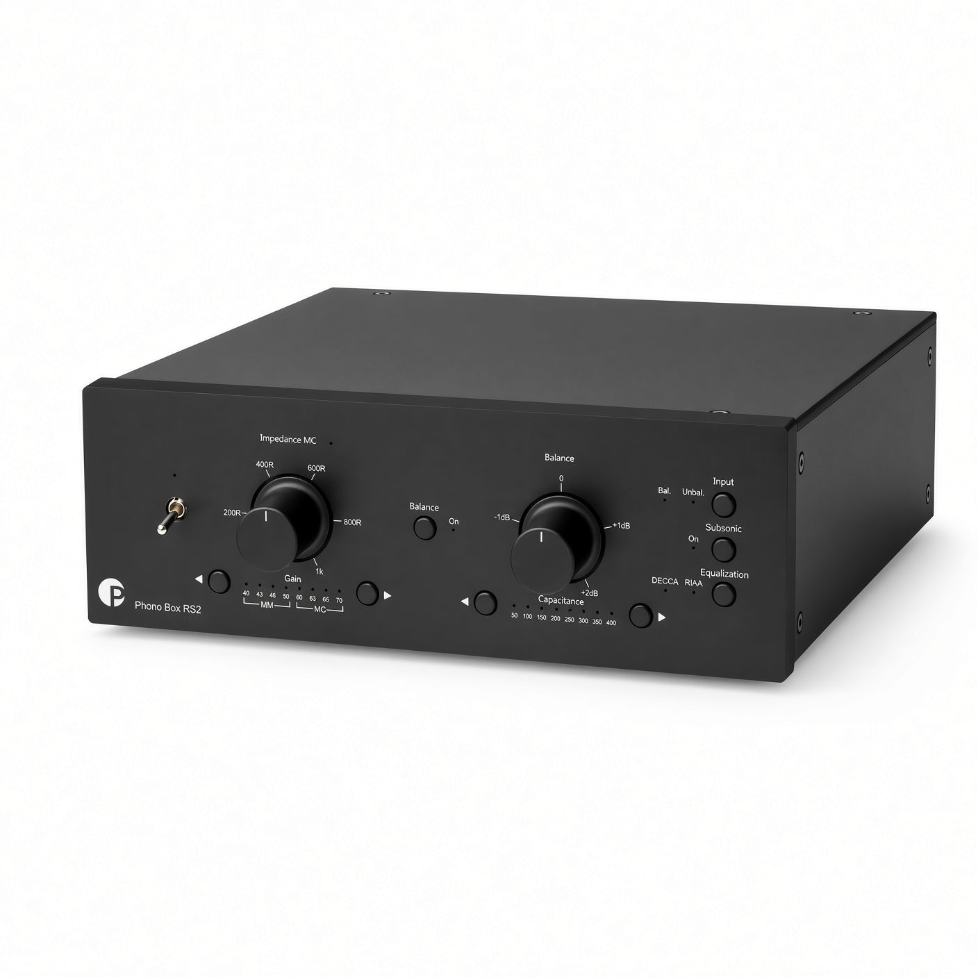 Pro-Ject Phono Box RS2 fully balanced MM/MC phono preamplifier in black