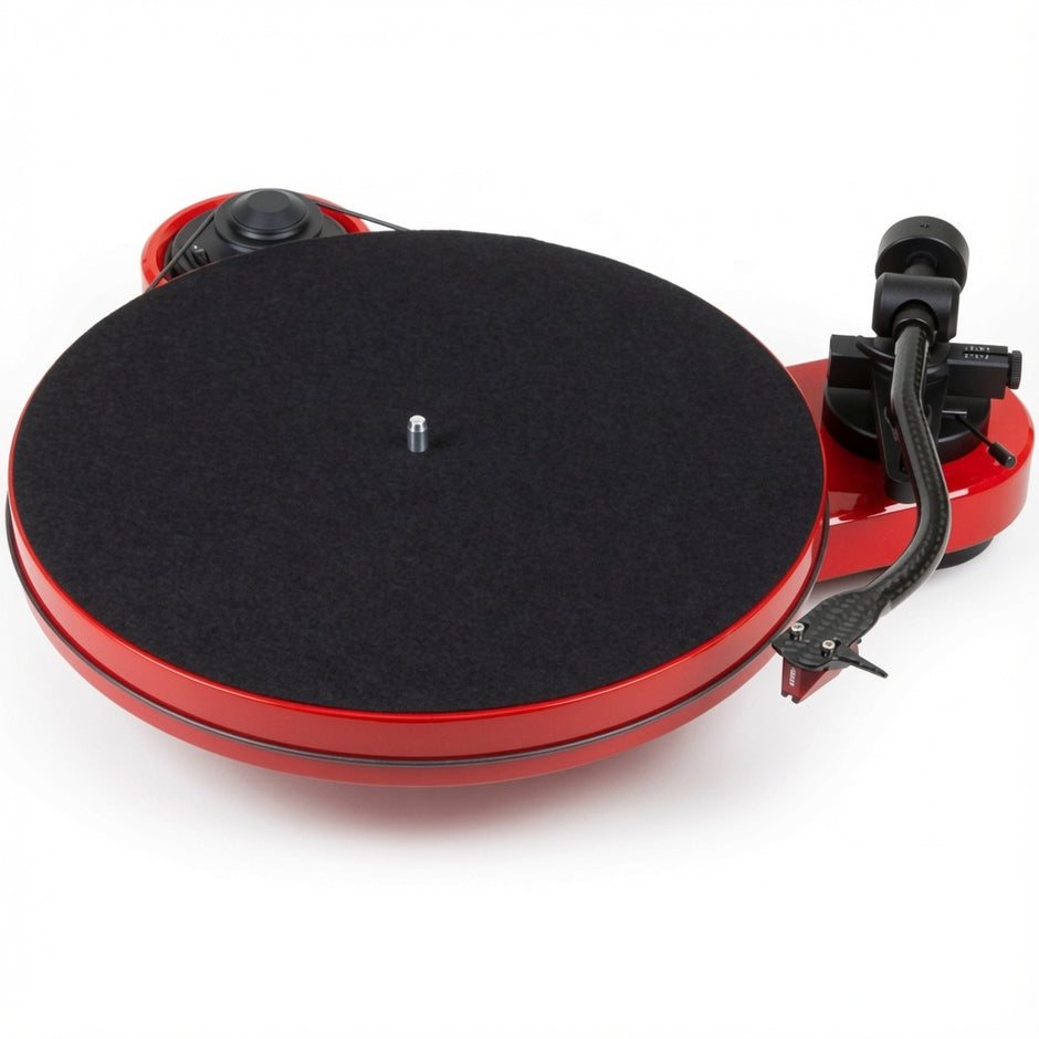 Pro-Ject RPM 1 Carbon turntable in high gloss red with carbon hybrid tonearm