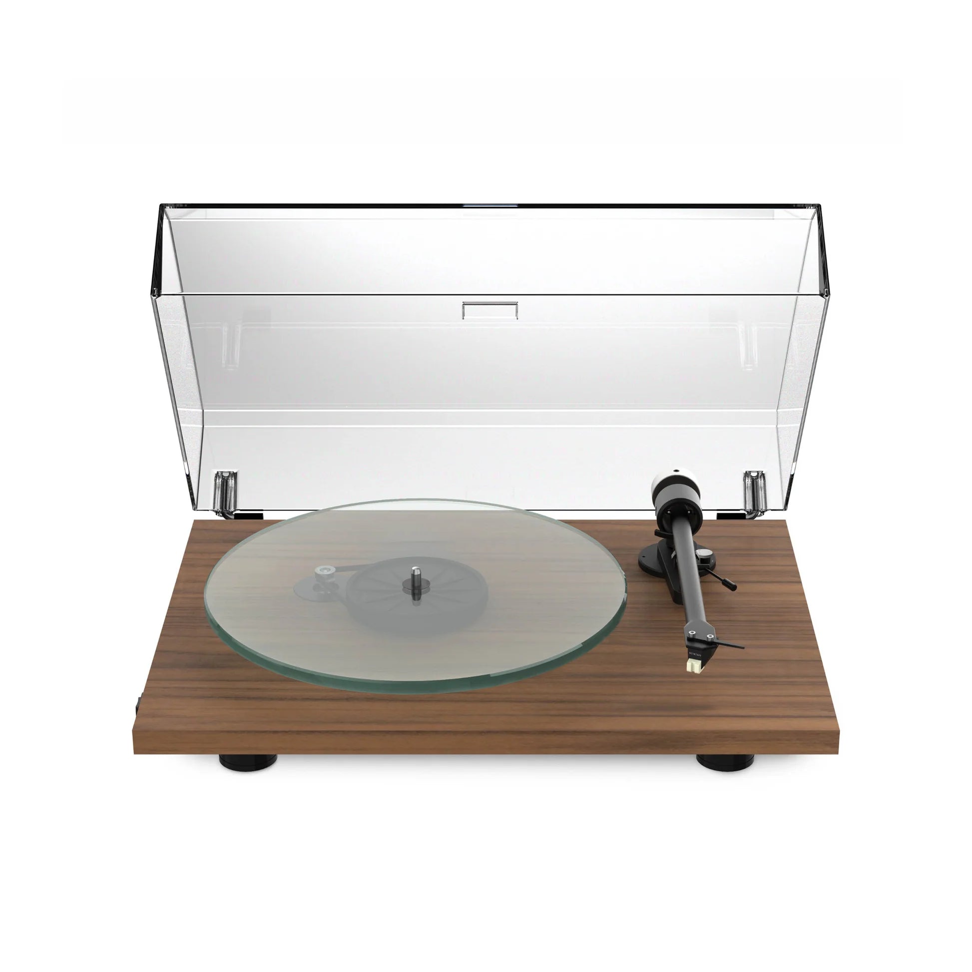Pro-Ject T2 W Wi-Fi streaming turntable in walnut with glass platter and Sumiko Rainier cartridge