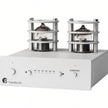 Pro-Ject Tube Box S2 MM/MC tube phono stage in silver metal housing