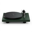 Pro-Ject Debut EVO 2 turntable in satin green with carbon tonearm and TPE-damped platter