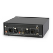 Rear view of Pro-Ject Phono Box RS2 with balanced XLR and RCA inputs and outputs
