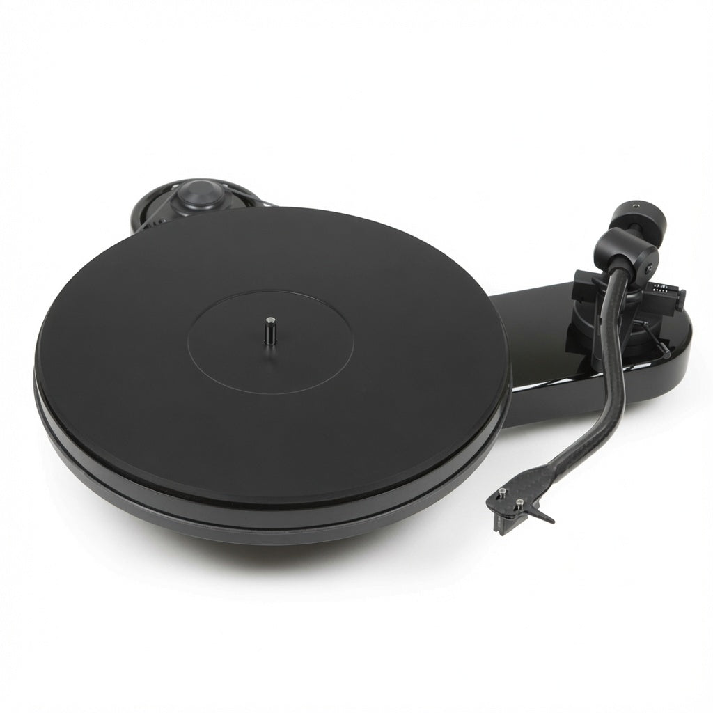 Pro-Ject RPM 3 Carbon turntable in high gloss black with 10-inch S-shaped carbon tonearm