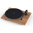 Pro-Ject T1 EVO Phono turntable in walnut with glass platter and switchable phono preamp