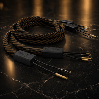 Pair of Signal Projects Golden Sequence Statement Series speaker cables