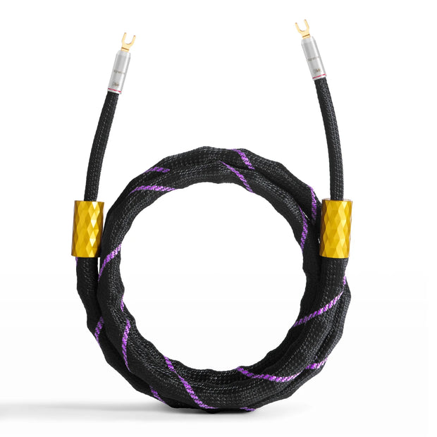 Full length view of XLO S35 speaker cables