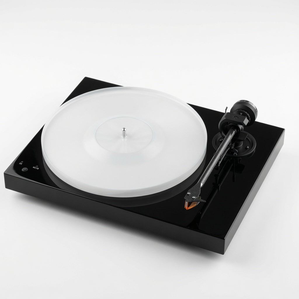 Pro-Ject X2 B True Balanced turntable in high gloss black with 9-inch carbon tonearm and acrylic platter