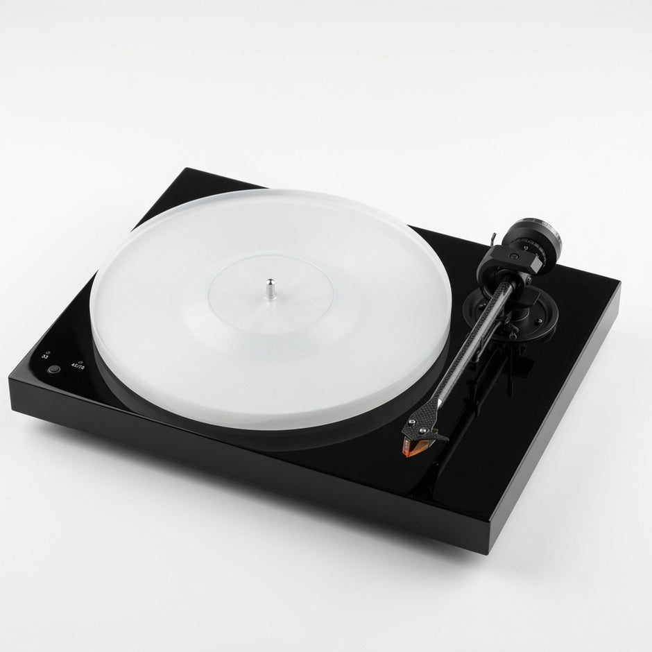 Pro-Ject X2 B True Balanced turntable in high gloss black with 9-inch carbon tonearm and acrylic platter