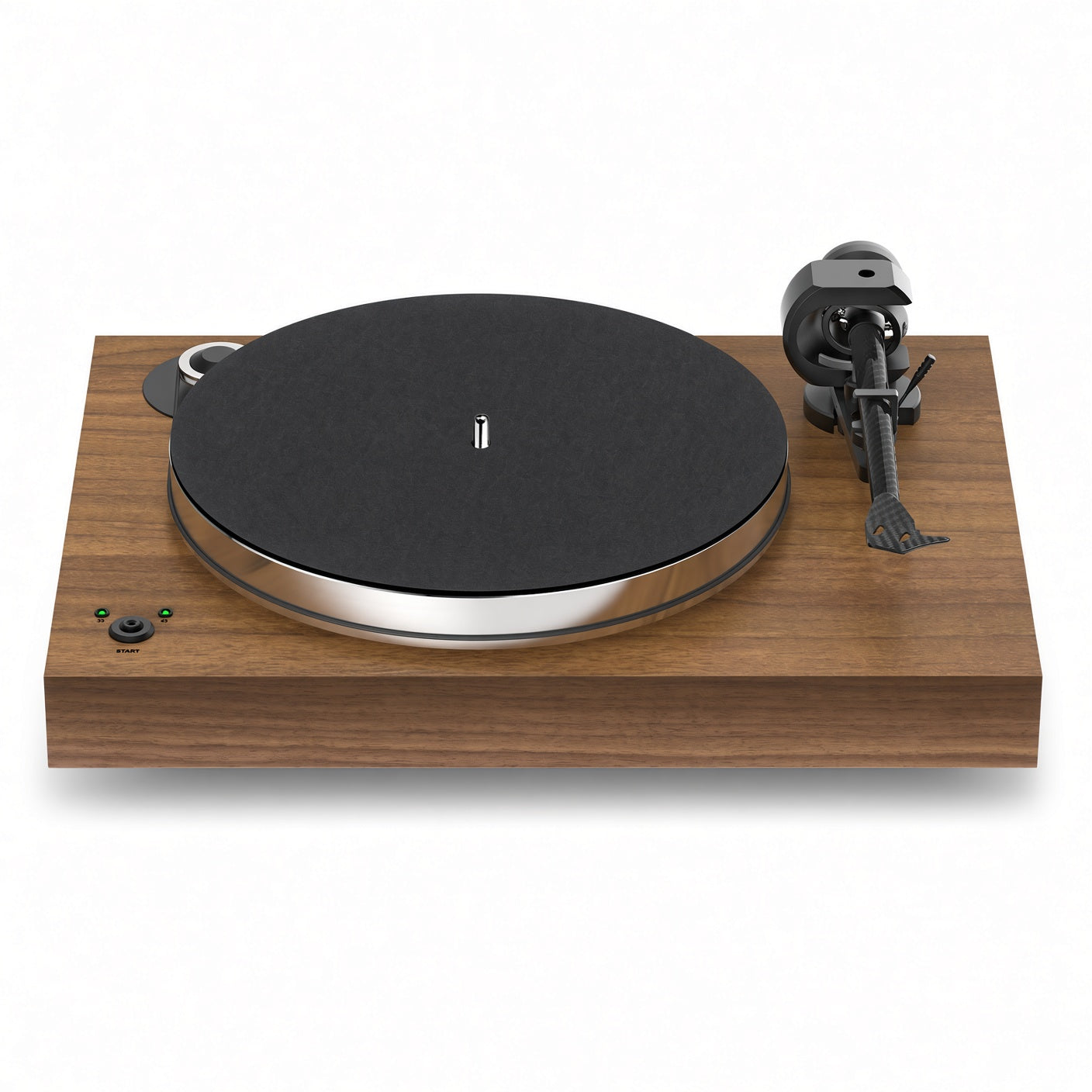 Pro-Ject X8 turntable in walnut with 9-inch carbon Evolution tonearm and heavy aluminium platter